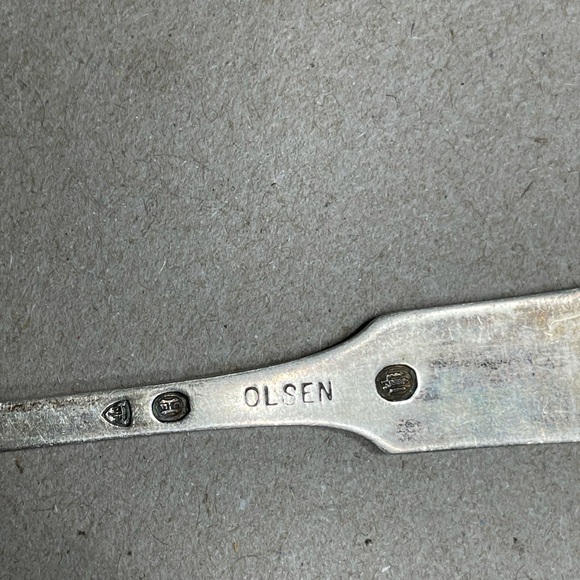 Christian F Heise 1914 Olsen Denmark Sterling Child’s Spoon Halmarked P.A. - Picture 3 of 7